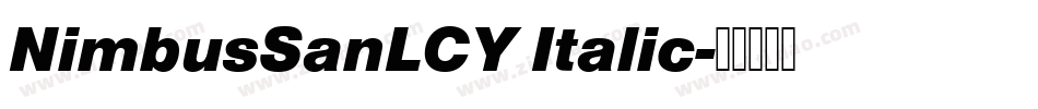 NimbusSanLCY Italic字体转换